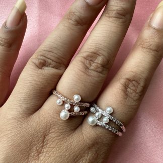 Adjustable Pearl Rings