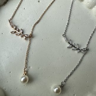 Leaf Pearl Necklaces