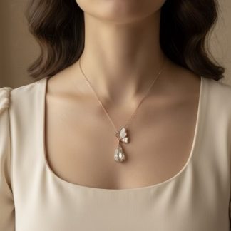 Butterfly Stone Necklace