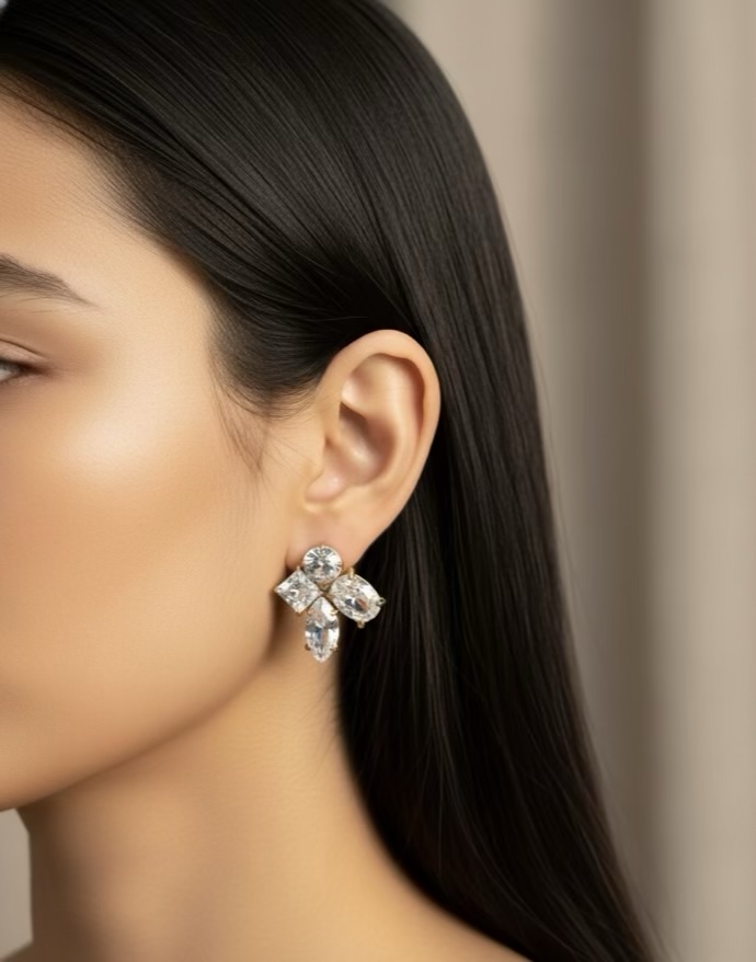 Shapes Crystal studs earrings