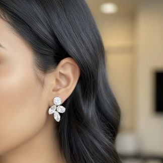 Circle Crystal studs Earrings