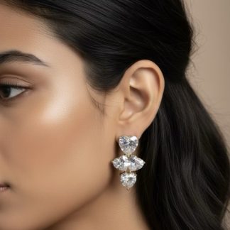 Hearts Crystal studs Earrings