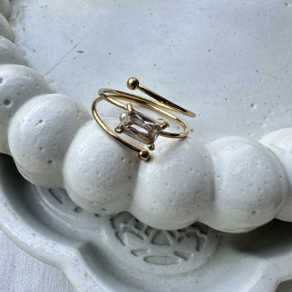 White Stone Ring
