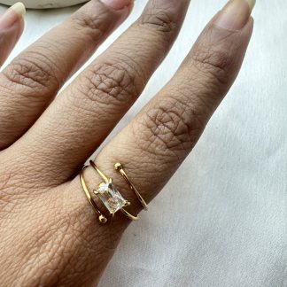 White Stone Ring