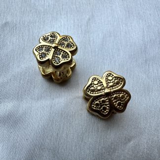 Reversible stoned flower studs Earrings