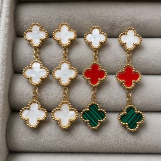 Triple flower earrings