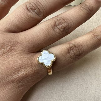 White Flower ring