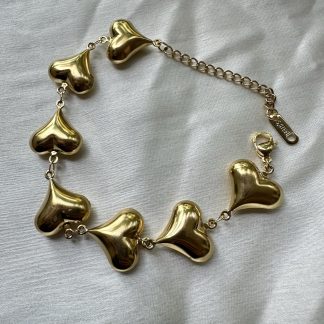 Chunky Hearts Chain Bracelet