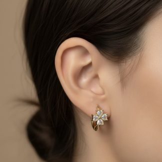 Leaf Flower Bali Earrings