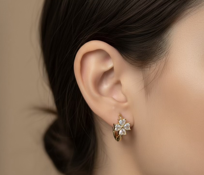 Leaf Flower Bali Earrings