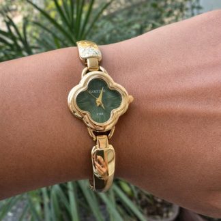 Golden Green Dial Watch
