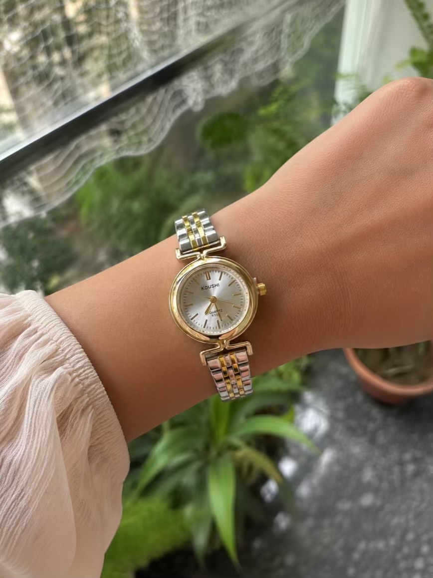 White Dual Tone Ivy Watch - Image 2