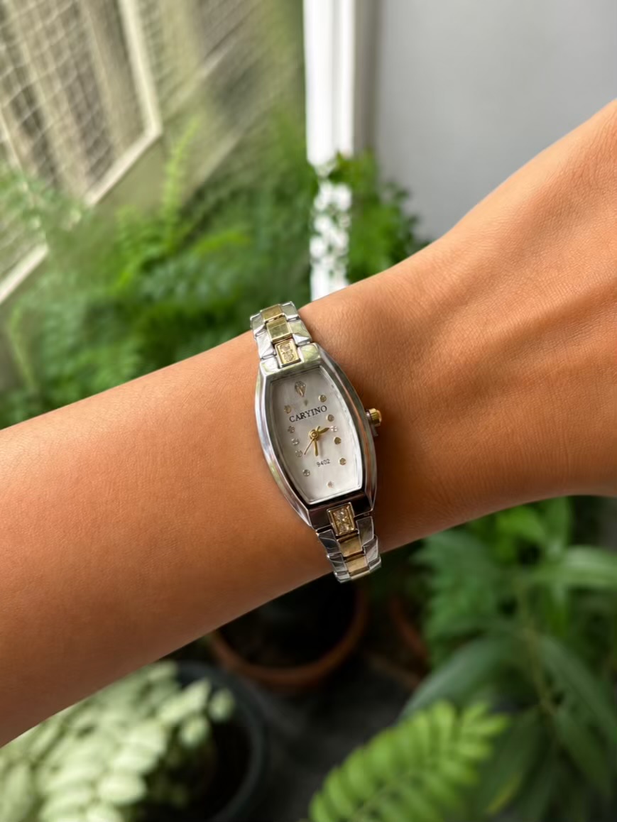 White Dual tone Olivia Watch - Image 2