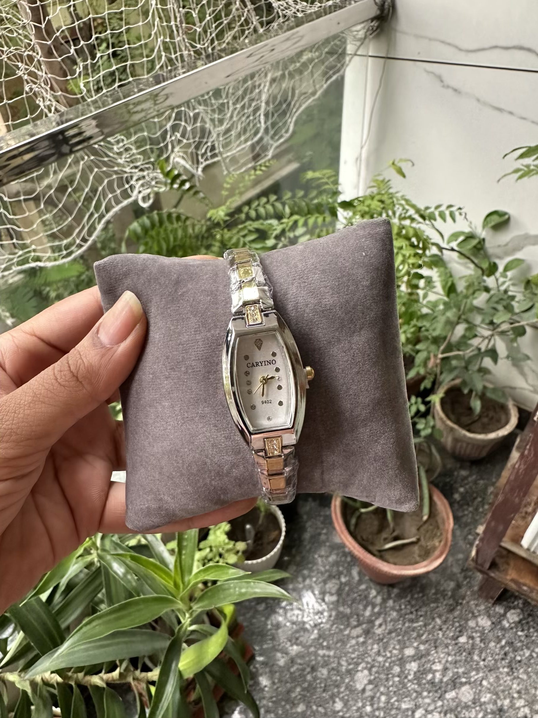 White Dual tone Olivia Watch