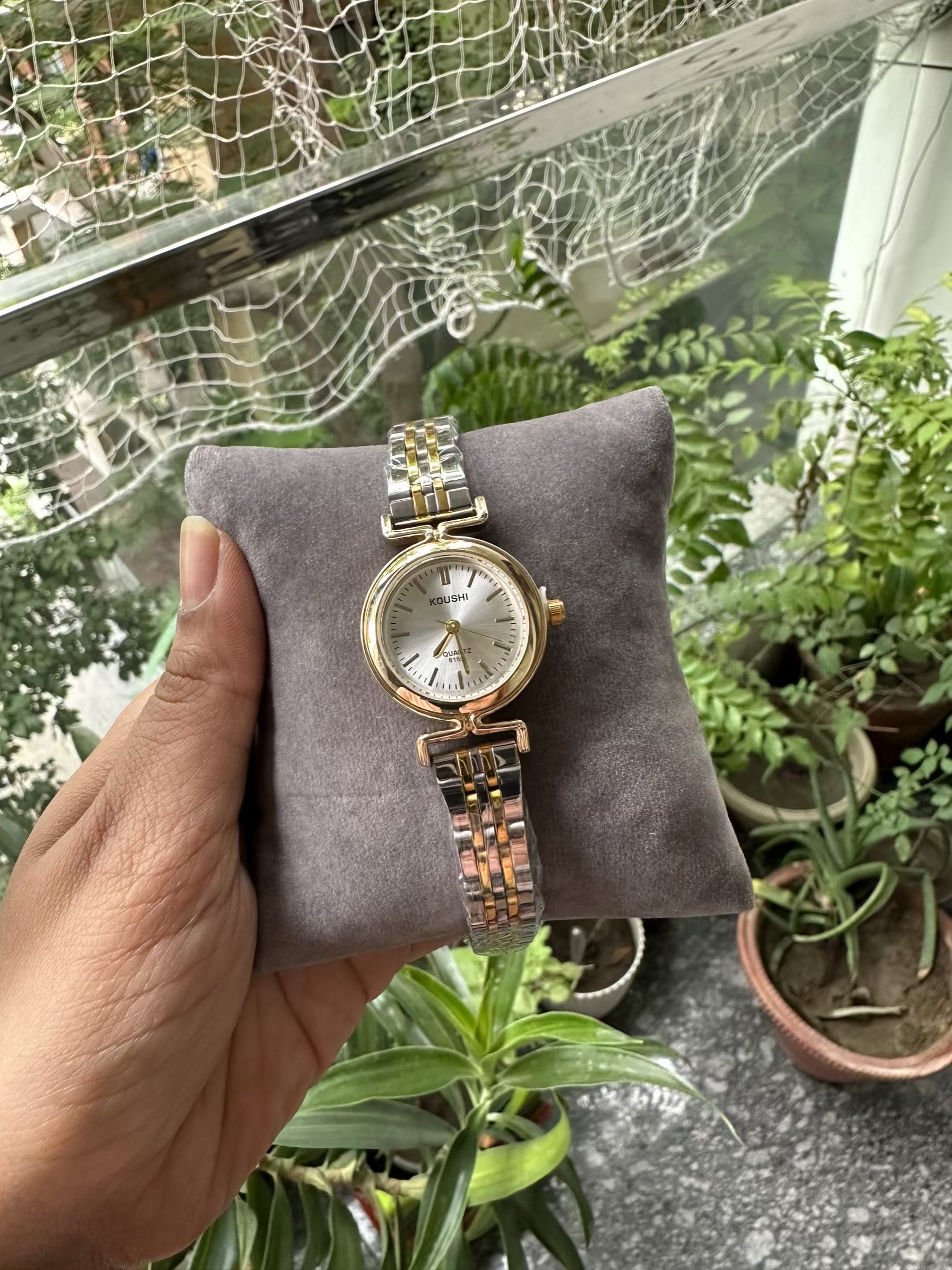 White Dual Tone Ivy Watch