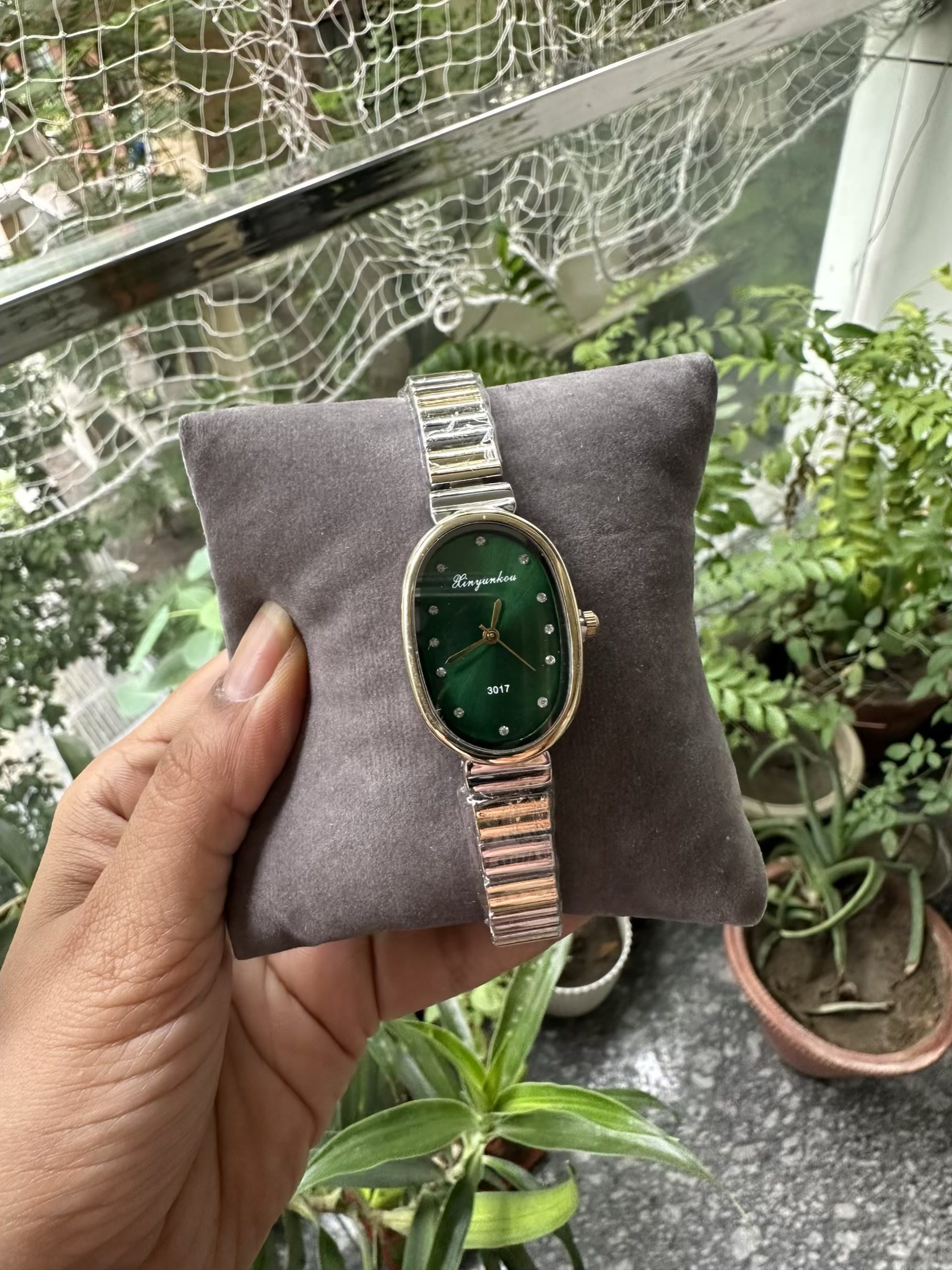 Green Dual Tone Jane Watch